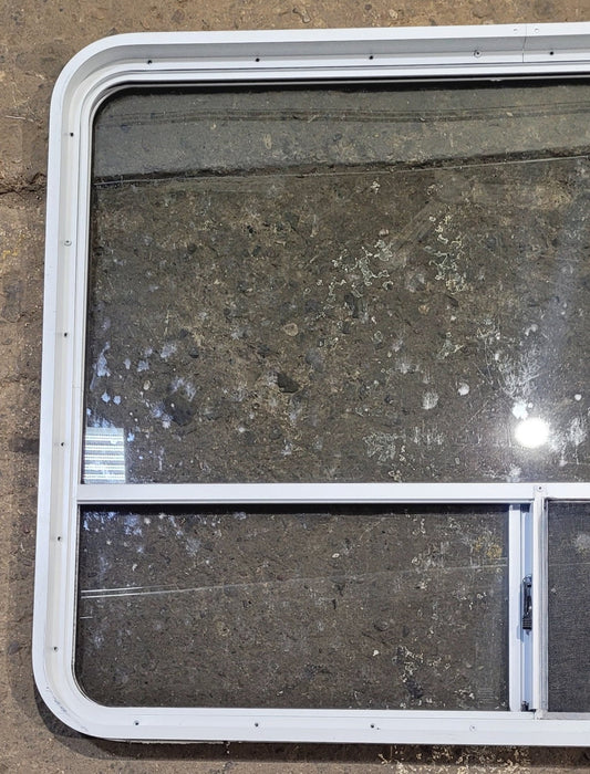 Used White Radius Opening Window : 48 1/4" W x 35 3/4" H x 1 7/8" D