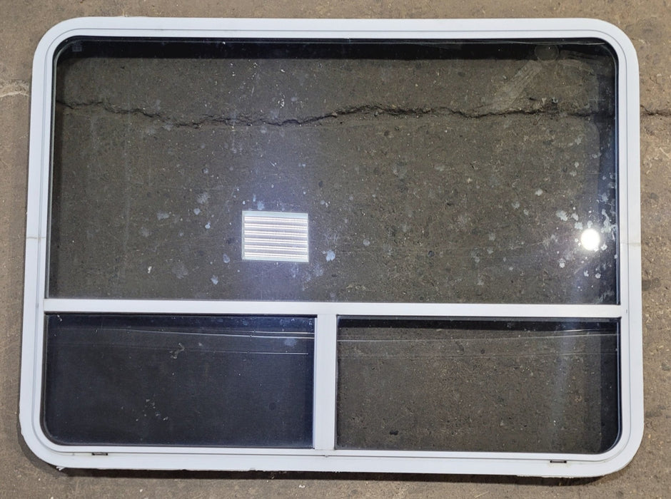 Used White Radius Opening Window : 48 1/4" W x 35 3/4" H x 1 7/8" D