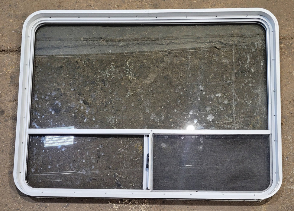 Used White Radius Opening Window : 48 1/4" W x 35 3/4" H x 1 7/8" D