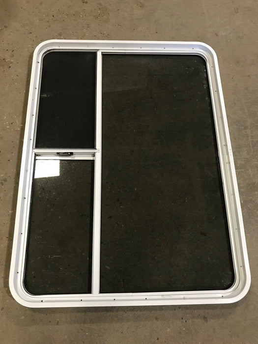 Used White Radius Opening Window : 48 1/4" W x 35 3/4" H x 2" D