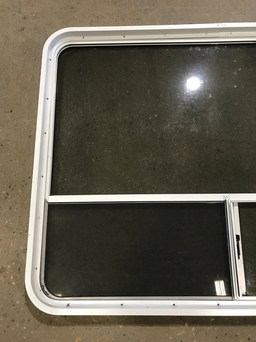Used White Radius Opening Window : 48 1/4" W x 35 3/4" H x 2" D