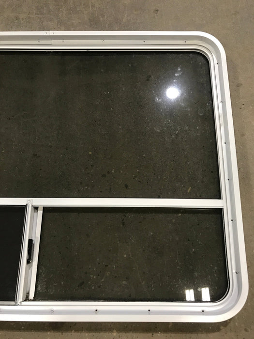 Used White Radius Opening Window : 48 1/4" W x 35 3/4" H x 2" D