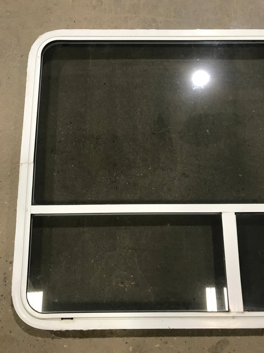 Used White Radius Opening Window : 48 1/4" W x 35 3/4" H x 2" D