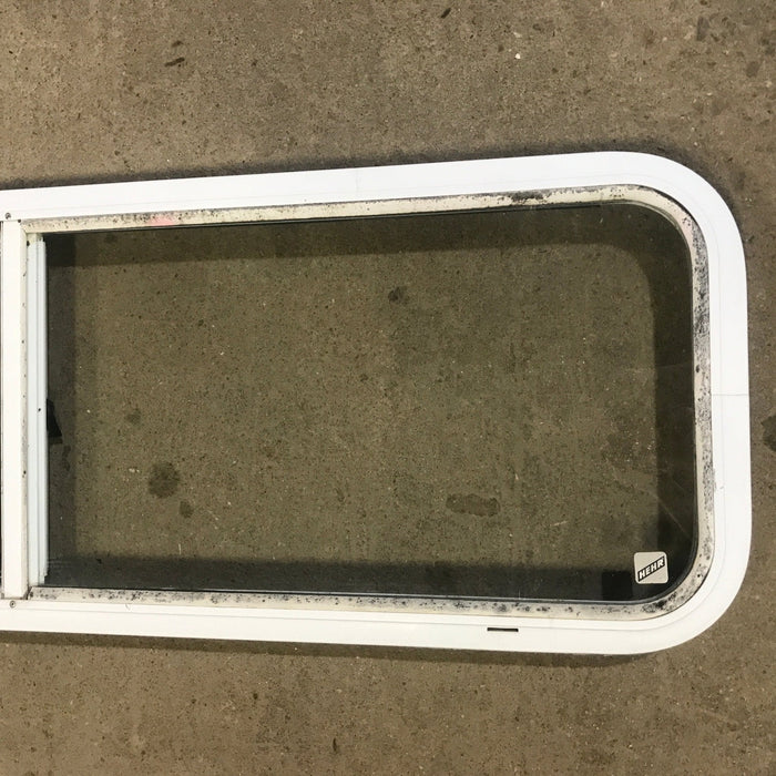 Used White Radius Opening Window : 48" W x 14 3/4" H x 1 7/8" D