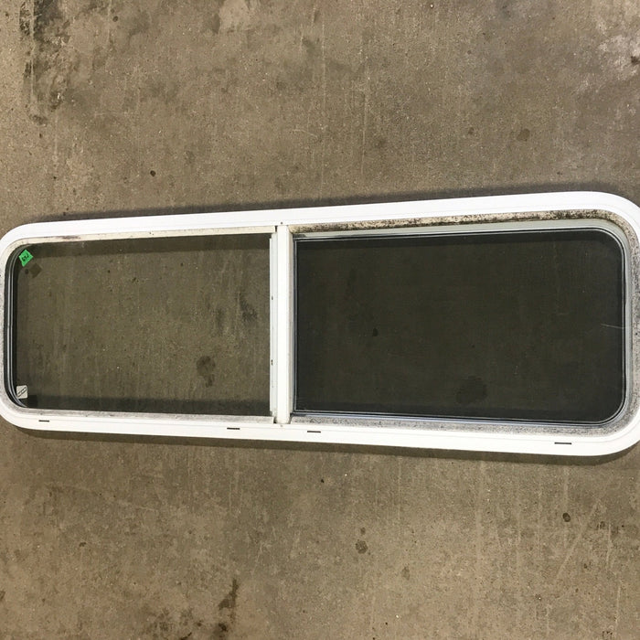 Used White Radius Opening Window : 48" W x 14 3/4" H x 1 7/8" D