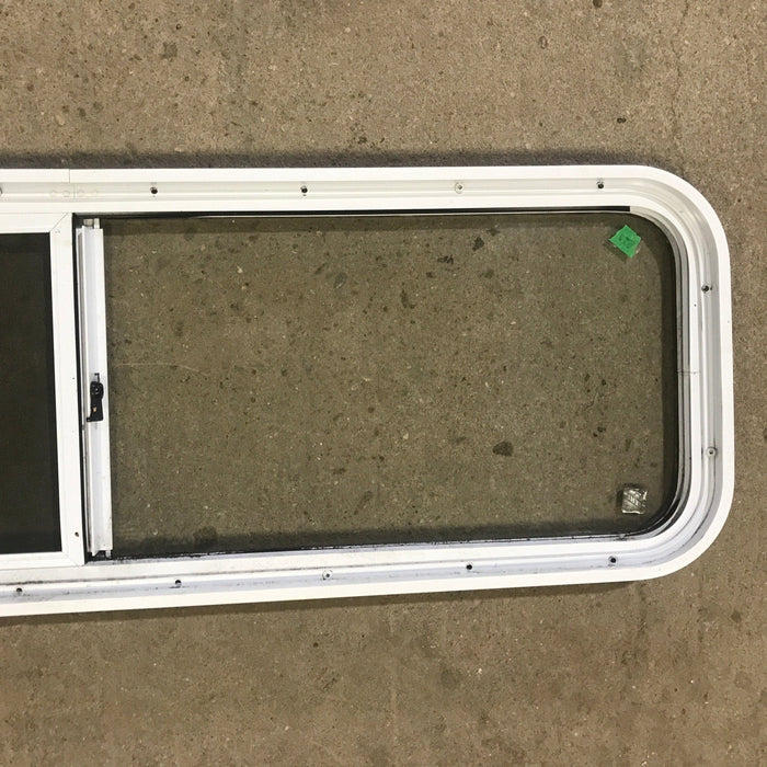Used White Radius Opening Window : 48" W x 14 3/4" H x 1 7/8" D