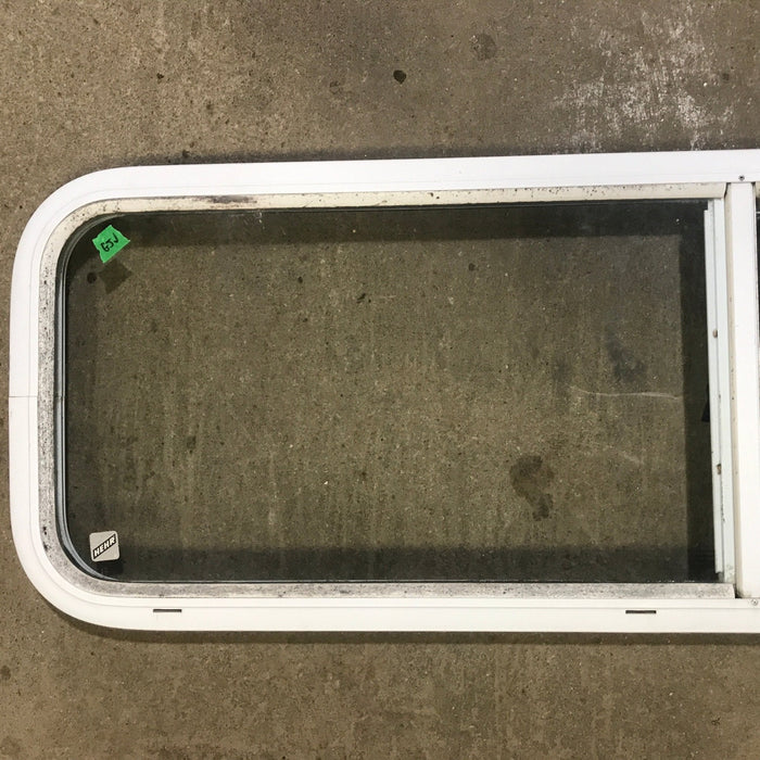 Used White Radius Opening Window : 48" W x 14 3/4" H x 1 7/8" D