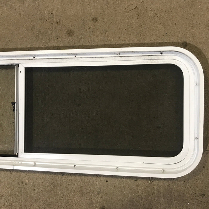 Used White Radius Opening Window : 48" W x 14 3/4" H x 1 7/8" D