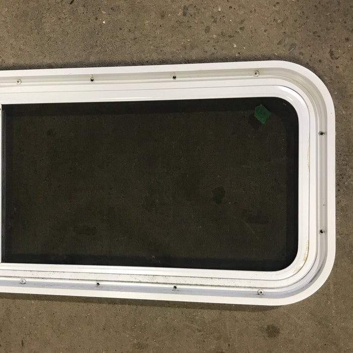 Used White Radius Opening Window : 48" W x 14 3/4" H x 1 7/8" D