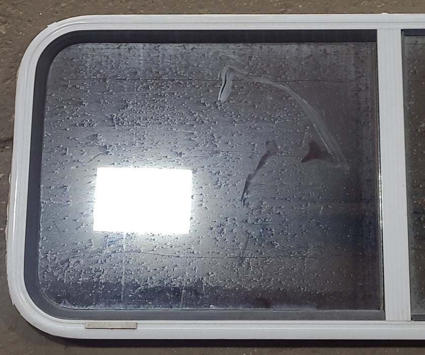 Used White Radius Opening Window : 48" W x 20" H x 1 1/4" D
