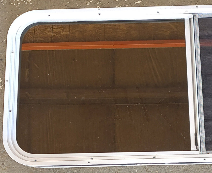 Used White Radius Opening Window : 48" W x 20" H x 1 1/4" D