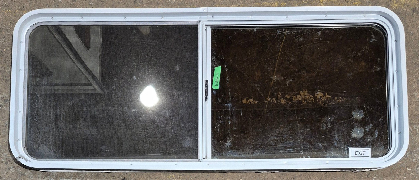 Used White Radius Opening Window : 54 1/4" W x 21 3/4" H x 1 7/8" D