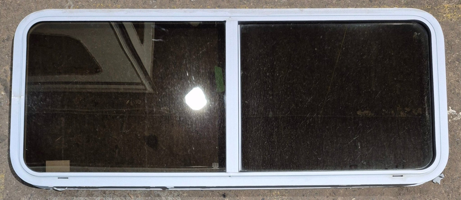 Used White Radius Opening Window : 54 1/4" W x 21 3/4" H x 1 7/8" D
