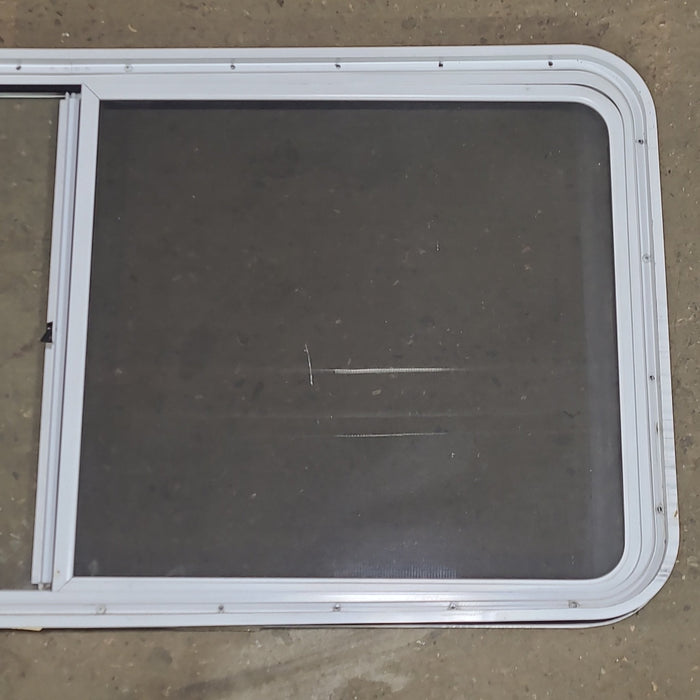 Used White Radius Opening Window : 54 1/4" W x 25 3/4" H x 1 3/4" D