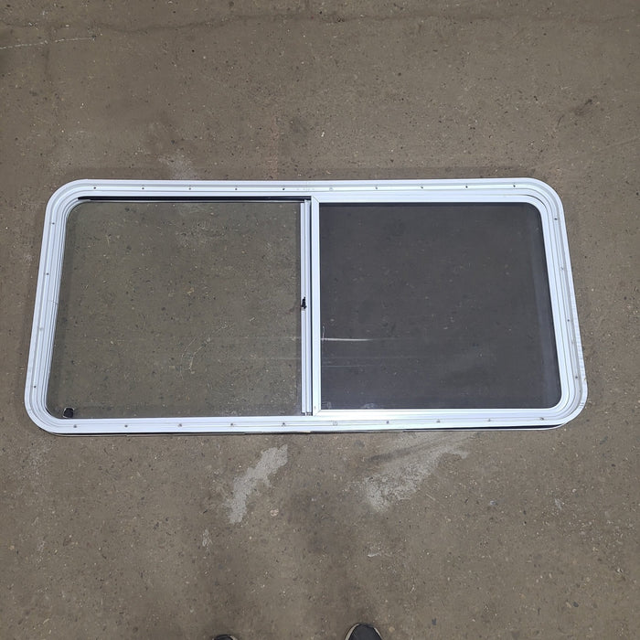 Used White Radius Opening Window : 54 1/4" W x 25 3/4" H x 1 3/4" D