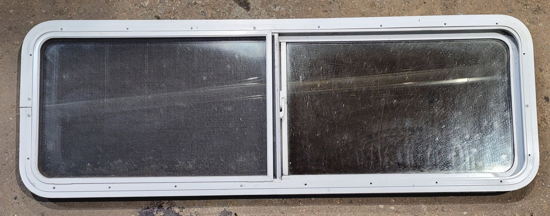 Used White Radius Opening Window : 54" W x 17 1/2" H x 1 7/8" D