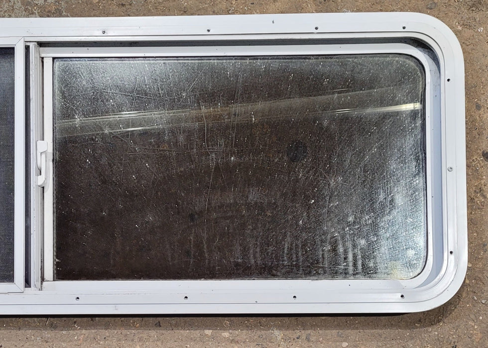 Used White Radius Opening Window : 54" W x 17 1/2" H x 1 7/8" D