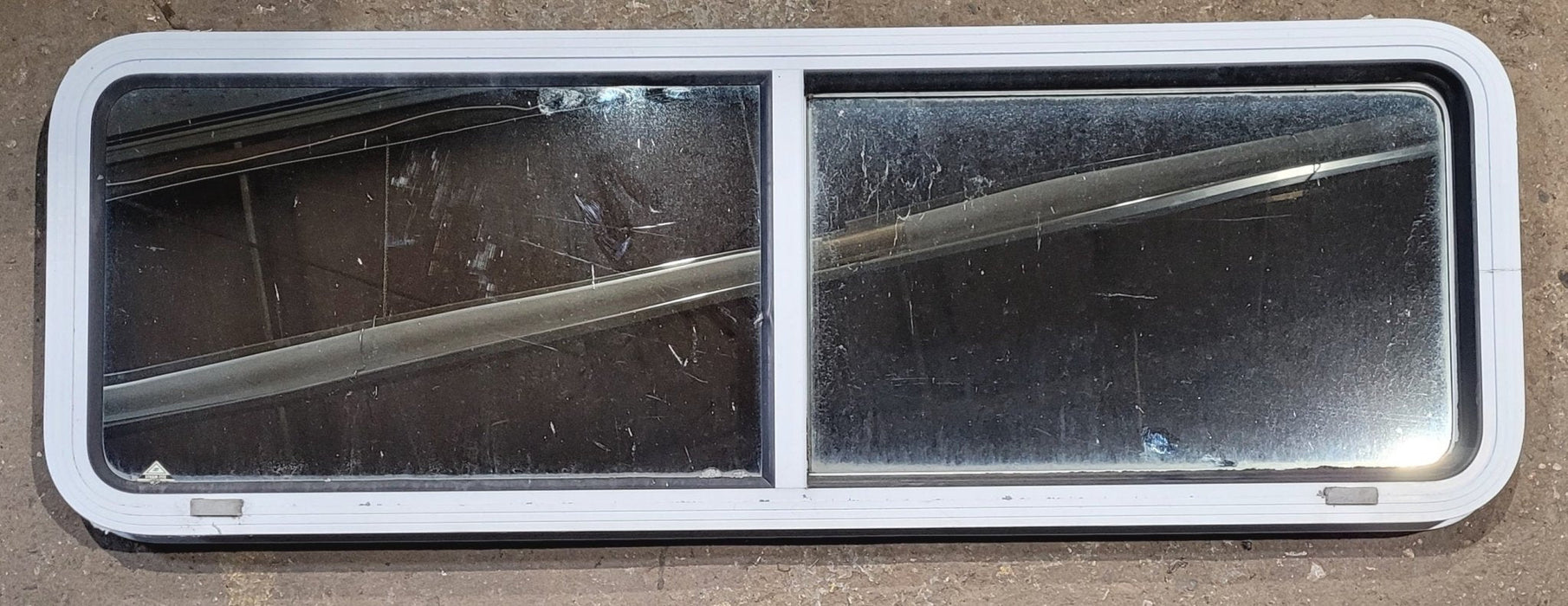 Used White Radius Opening Window : 54" W x 17 1/2" H x 1 7/8" D
