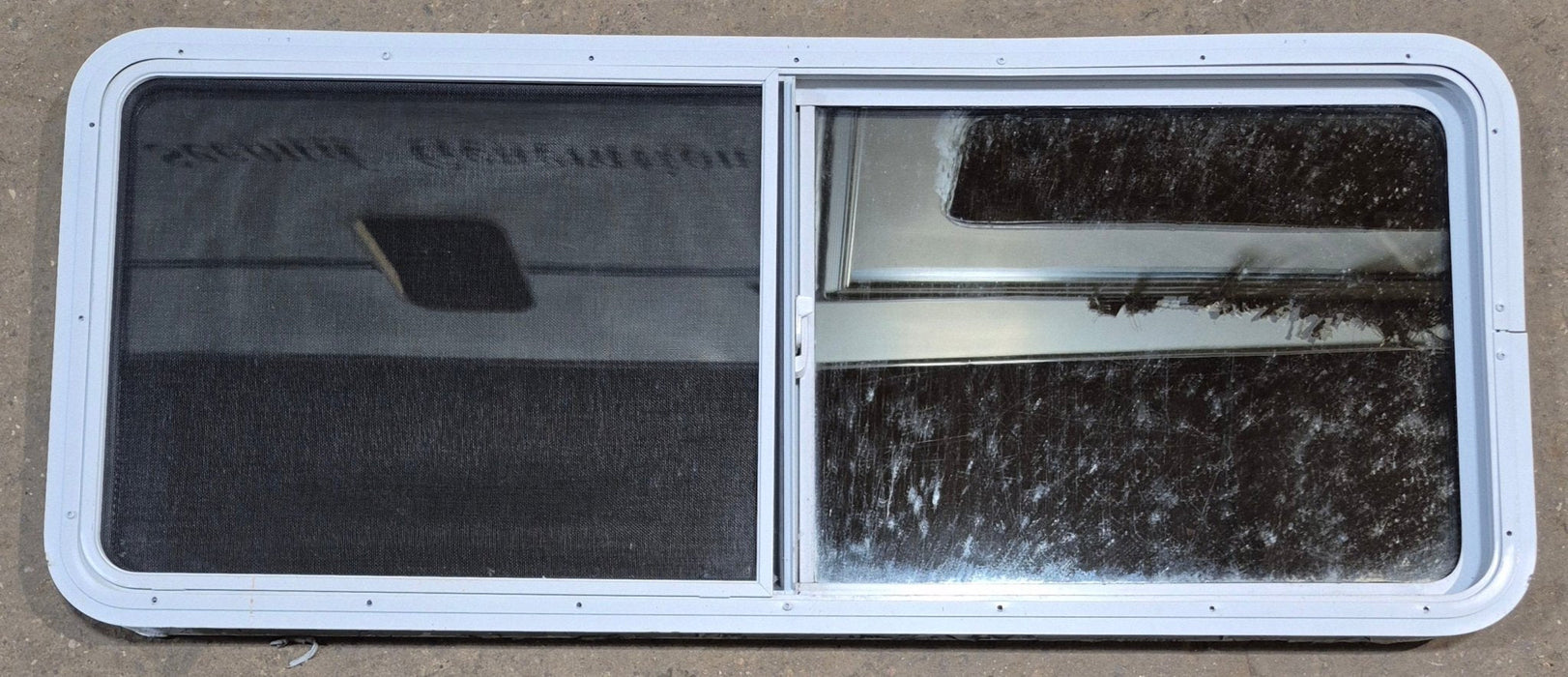 Used White Radius Opening Window : 54" W x 21 1/2" H x 1 7/8" D