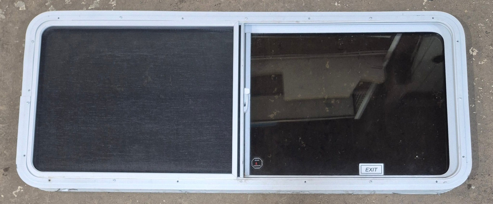 Used White Radius Opening Window : 54" W x 21 1/2" H x 1 7/8" D