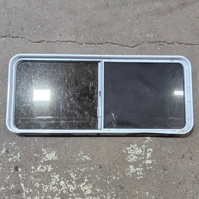 Used White Radius Opening Window - 57 1/4" X 24 1/2" X 2"