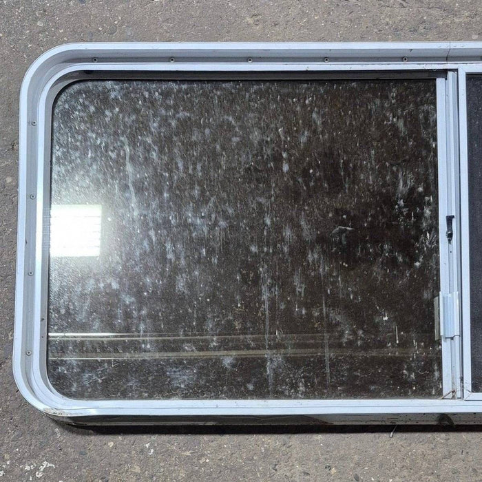 Used White Radius Opening Window - 57 1/4" X 24 1/2" X 2"