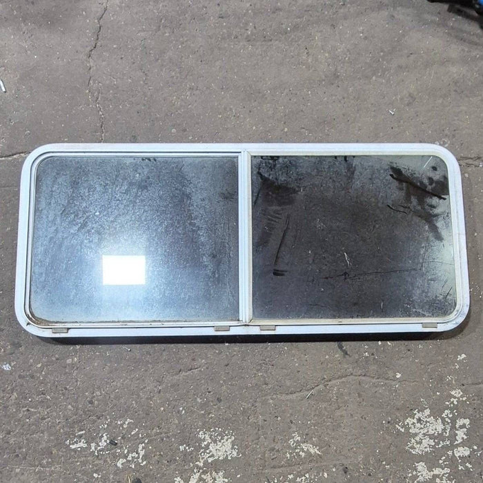 Used White Radius Opening Window - 57 1/4" X 24 1/2" X 2"