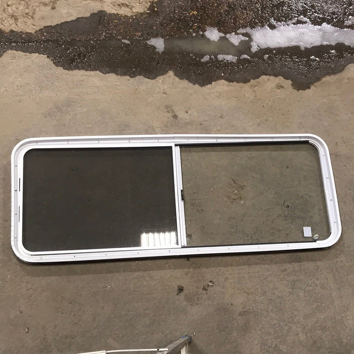 Used White Radius Opening Window : 59 1/2" W X 22" H X 2" D