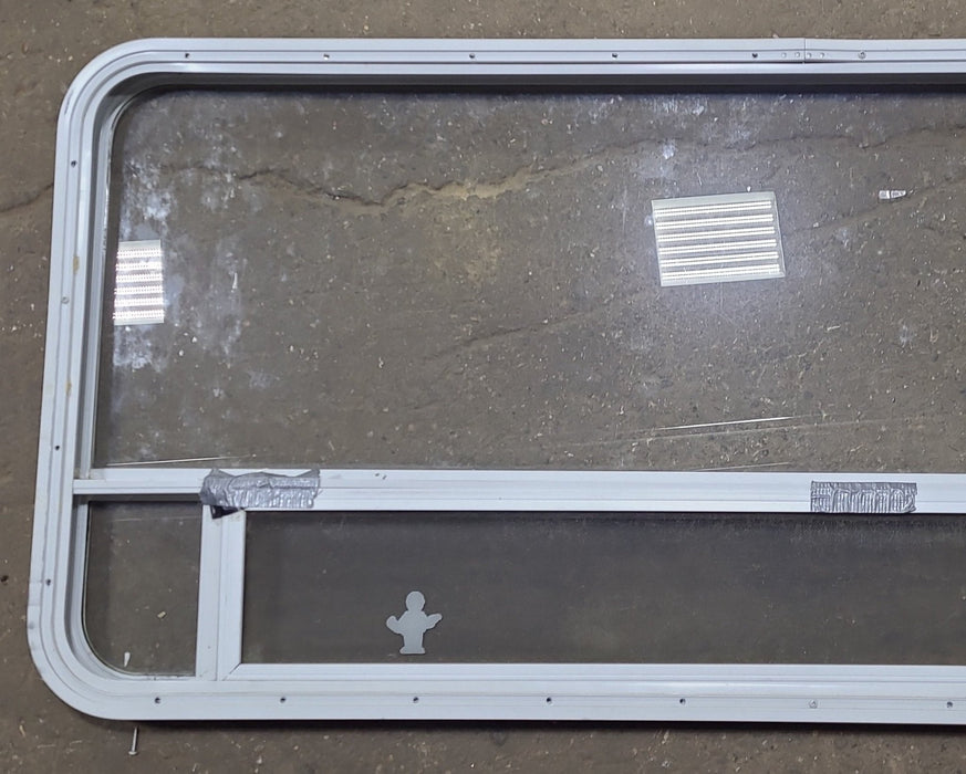 Used White Radius Opening Window : 59 1/2" W x 25 3/4" H x 1 7/8" D