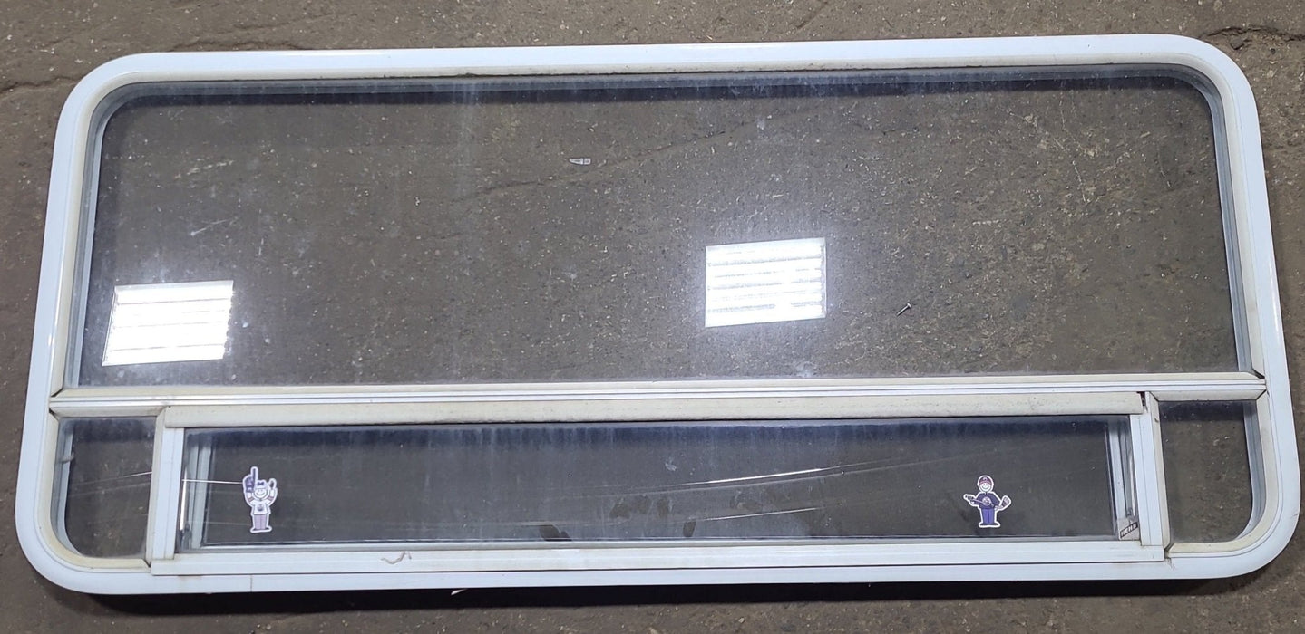 Used White Radius Opening Window : 59 1/2" W x 25 3/4" H x 1 7/8" D