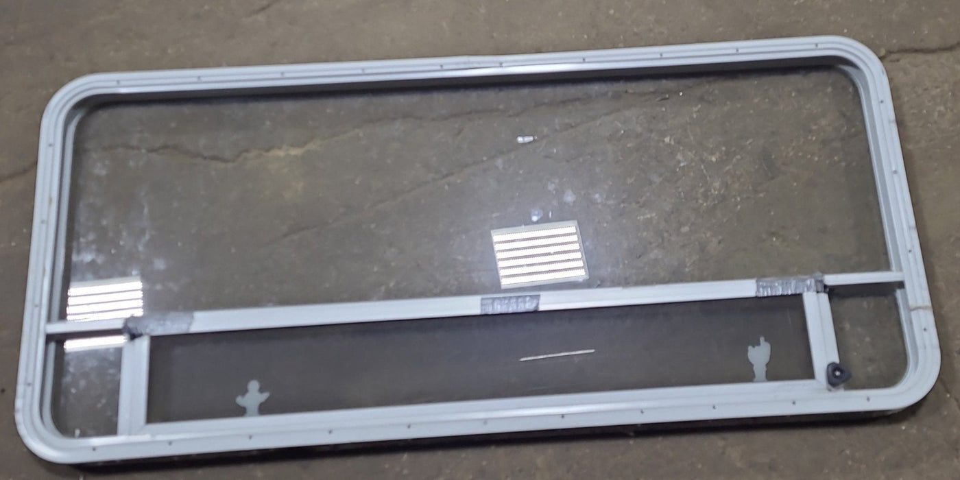 Used White Radius Opening Window : 59 1/2" W x 25 3/4" H x 1 7/8" D