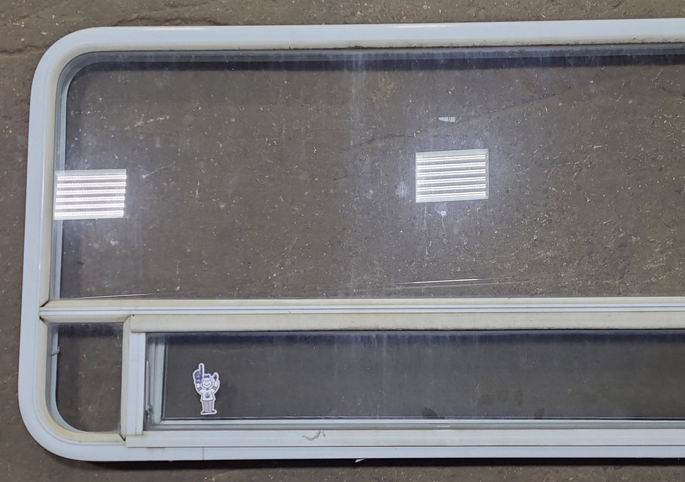 Used White Radius Opening Window : 59 1/2" W x 25 3/4" H x 1 7/8" D