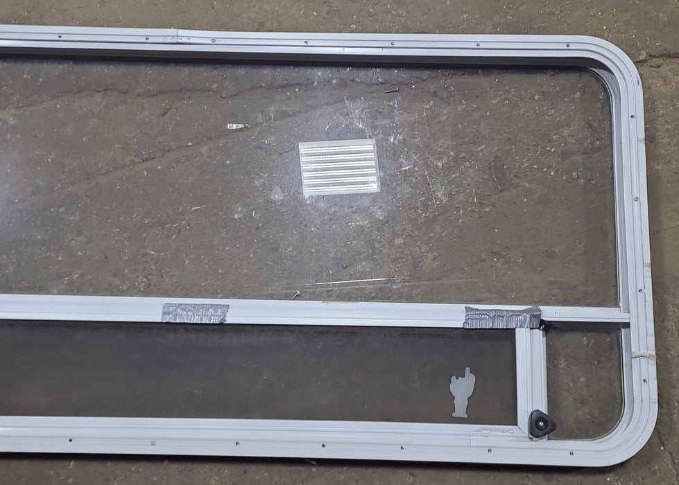 Used White Radius Opening Window : 59 1/2" W x 25 3/4" H x 1 7/8" D