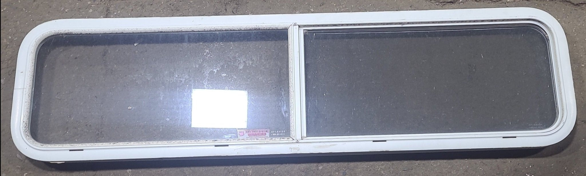 Used White Radius Opening Window : 59 1/4" W X 14 1/2" H X 1 7/8" D