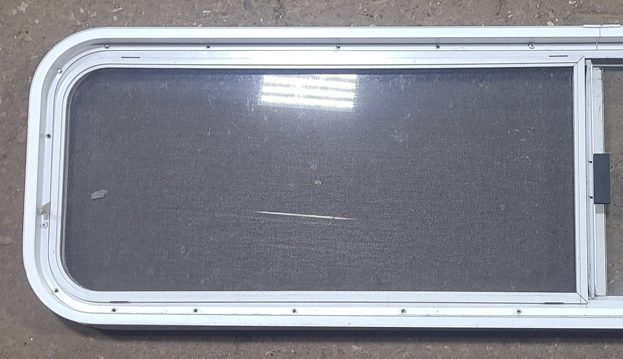 Used White Radius Opening Window : 59 1/4" W X 14 1/2" H X 1 7/8" D