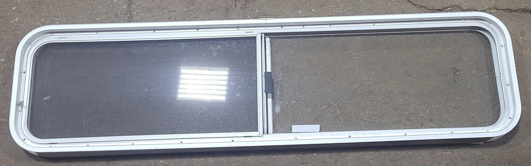 Used White Radius Opening Window : 59 1/4" W X 14 1/2" H X 1 7/8" D
