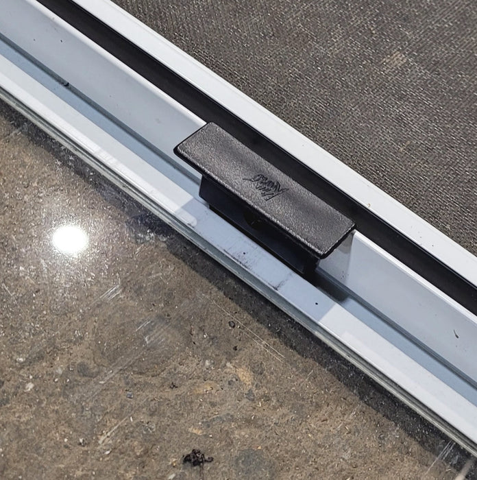 Used White Radius Opening Window : 59 1/4" W x 21 1/4" H x 1 3/4" D