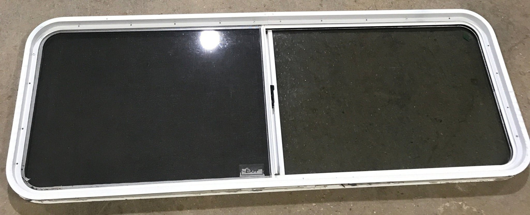 Used White Radius Opening Window : 60" W x 21 1/2" H x 2" D