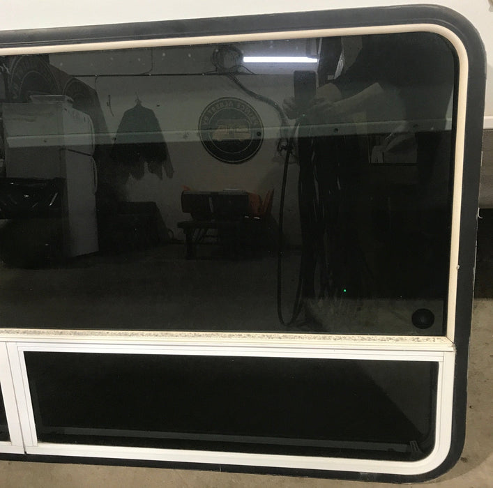 Used White Radius Opening Window : 71 1/2" W x 34 1/2" H x 1 7/8" D