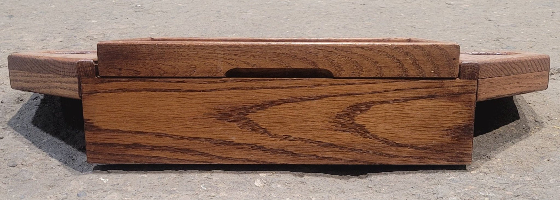 Used Wooden Doghouse Console Cover With 2 Cupholder Spaces