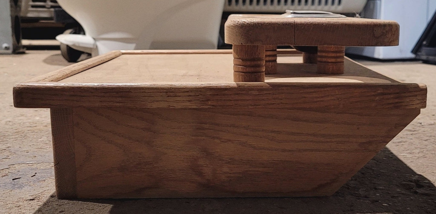 Used Wooden Doghouse Console Cover With 2 Cupholder Spaces