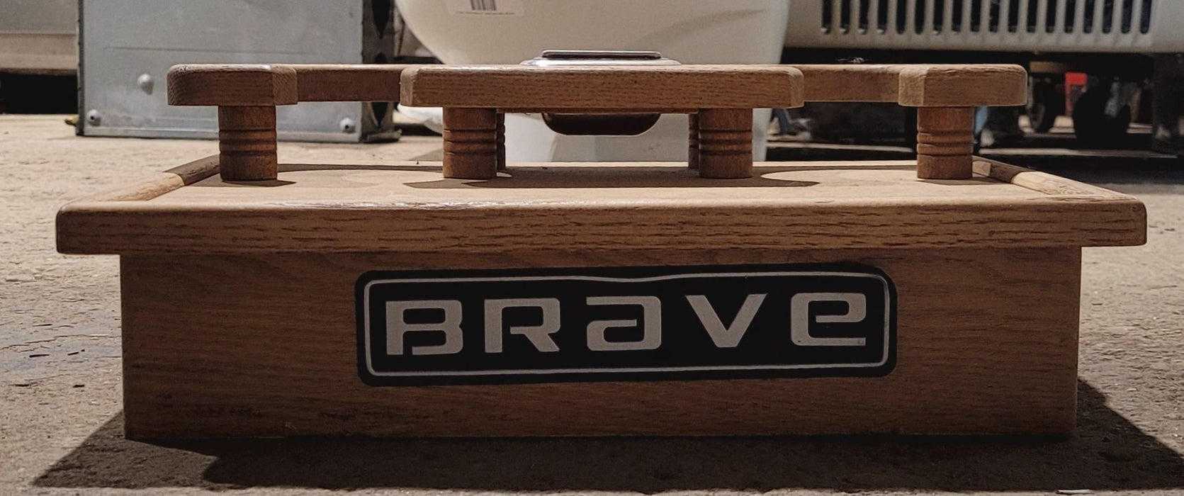 Used Wooden Doghouse Console Cover With 2 Cupholder Spaces
