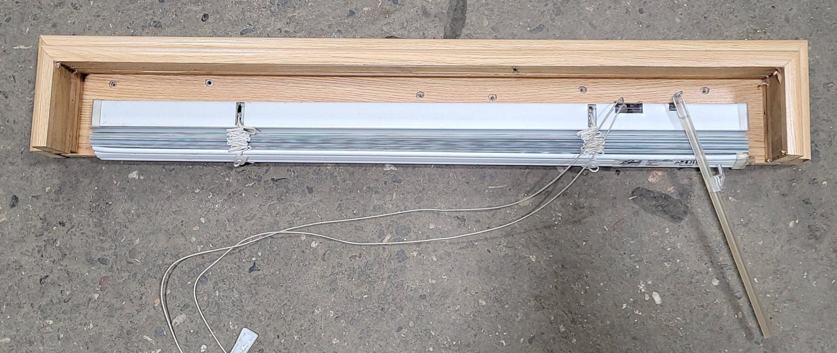 Used Wooden Window Valance With Attached Blind - Young Farts RV Parts