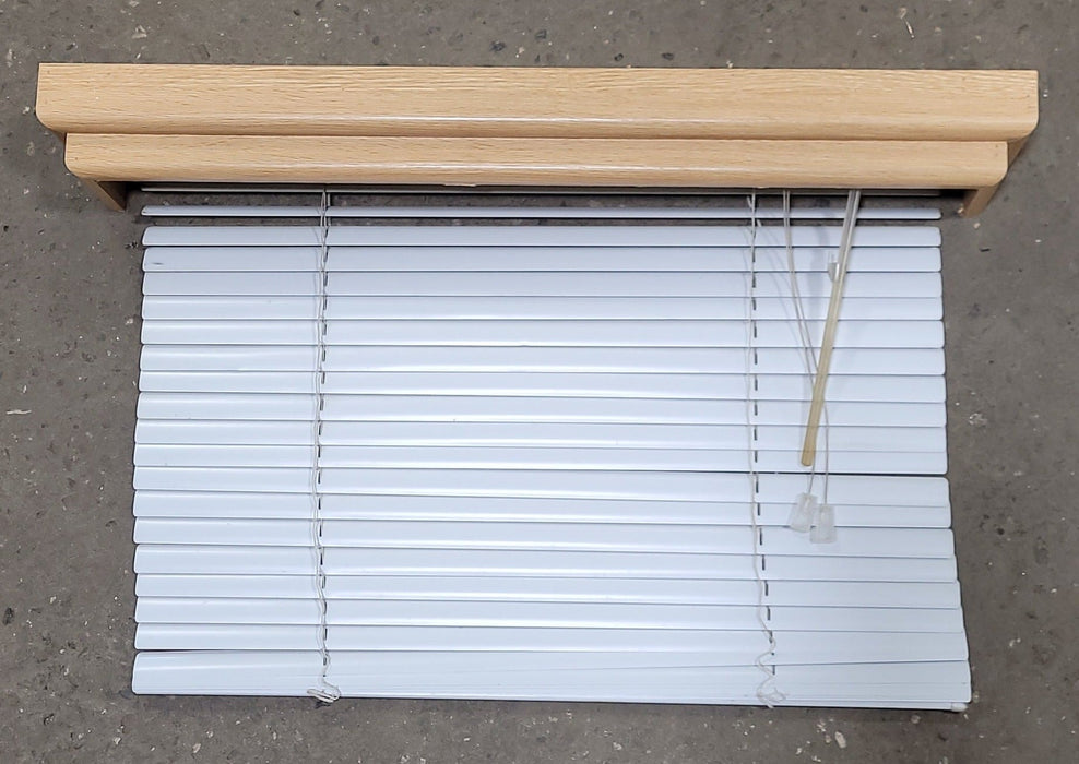 Used Wooden Window Valance With Attached Blind - Young Farts RV Parts