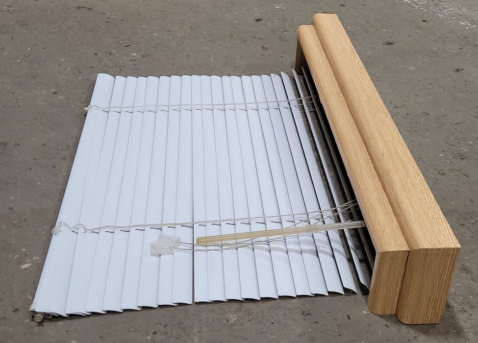 Used Wooden Window Valance With Attached Blind - Young Farts RV Parts