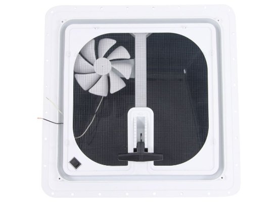 Ventline V3094-603-00 -  E-Z Lift Ventadome Trailer Roof Vent w/ 12V Fan - Manual Lift - Smoke