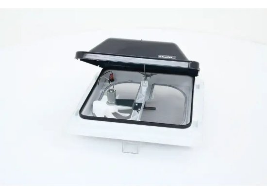Ventline V3094-603-00 -  E-Z Lift Ventadome Trailer Roof Vent w/ 12V Fan - Manual Lift - Smoke