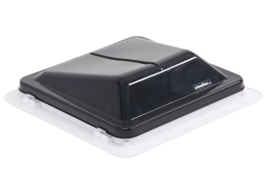 Ventline V3094-603-00 -  E-Z Lift Ventadome Trailer Roof Vent w/ 12V Fan - Manual Lift - Smoke