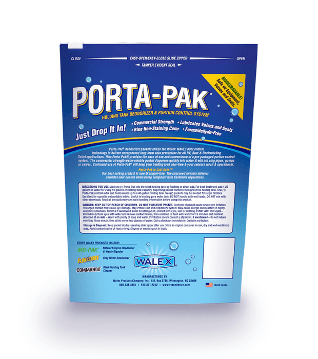 Walex PPSGB Bio-Pak Holding Tank Deodorizer & Waste Digester (50-pack) - Fresh Scent