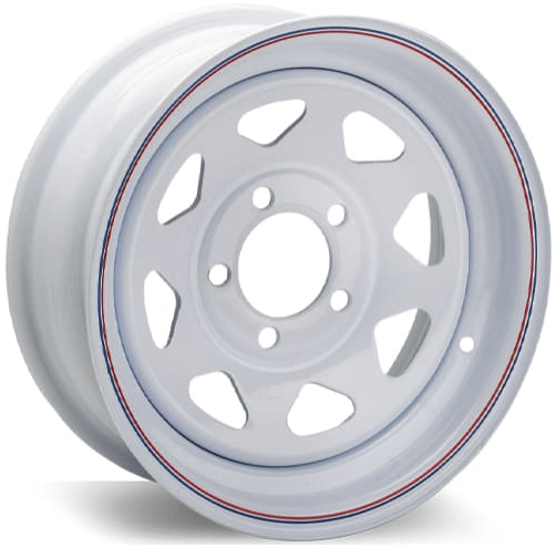 Wheel 5 - Lug 13X4.5 Trailer Wheel Spoke White - Young Farts RV Parts